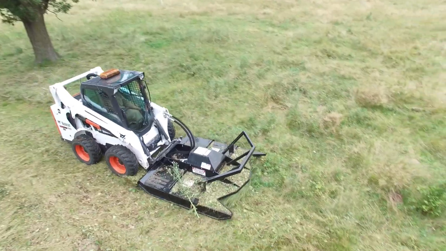 Erskine Heavy Duty Direct-Drive Brush Mower | Cutting Width 72" inches | Hydraulic Flow Rate 18-30 GPM | For Skid Steers