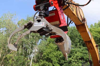U.S Pride Cone Screw Log Splitter | Model HF-800 | Max Split Size 25' Ft | Carrier Weight 12,000 – 62,000 lbs | For Excavators