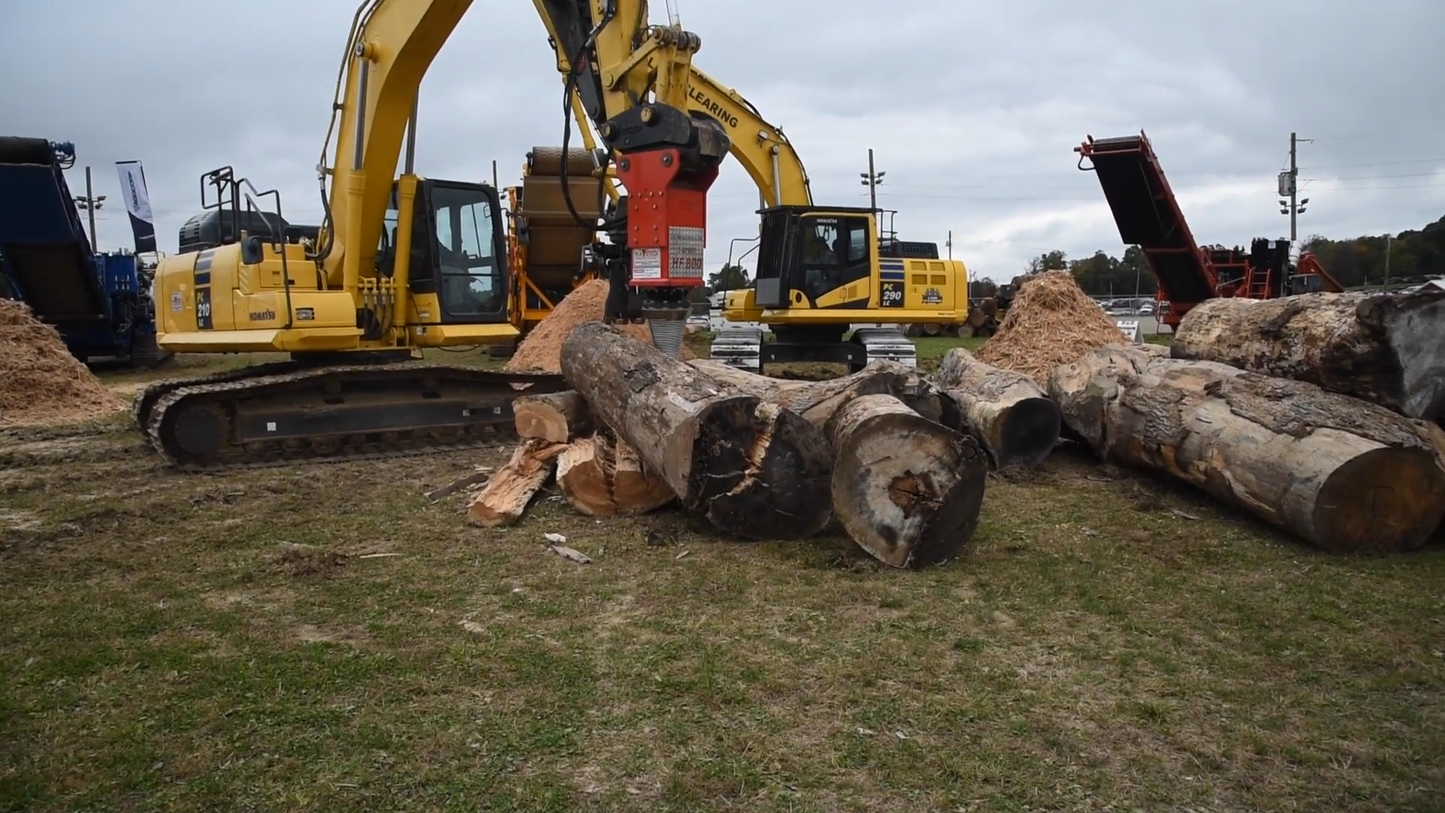 U.S Pride Cone Screw Log Splitter | Model HF-800 | Max Split Size 25' Ft | Carrier Weight 12,000 – 62,000 lbs | For Excavators