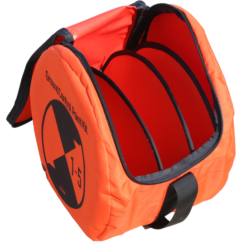 Hoodman Ground Control Point Kit | Model HGCP15 | 5-Pack | Diameter 3' | High-Visibility Orange/Black | Drone Aerial Surveying & Photogrammetry Tools