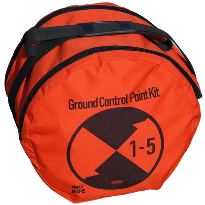 Hoodman Ground Control Point Kit | Model HGCP15 | 5-Pack | Diameter 3' | High-Visibility Orange/Black | Drone Aerial Surveying & Photogrammetry Tools