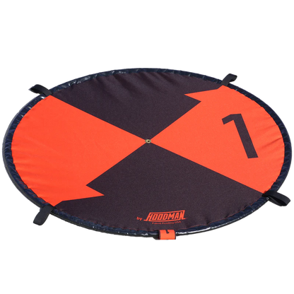 Hoodman Ground Control Point Kit | Model HGCP15 | 5-Pack | Diameter 3' | High-Visibility Orange/Black | Drone Aerial Surveying & Photogrammetry Tools