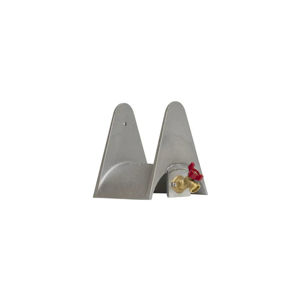RIO MARINE CUSTOMS | Aluminum Hose Holder with Spigot | Model HH-SPG-WHT | 9" W x 11" H | 100' Capacity | Universal Dock
