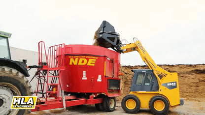 HLA Attachments High Dump High Volume Bucket with Skid Steer Mount | Width 60", 66", 72", 78", 84" & 96" | Hydraulic Flow 12-18 GPM | For Skid Steer