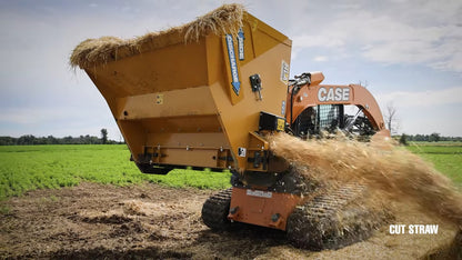 HLA Attachments Side Discharge Straw/Lime Bucket Less Mount |  Width  60", 72", 84", and 96" | For Skid Steer