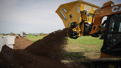 HLA Attachments Side Discharge Straw/Lime Bucket Less Mount |  Width  60", 72", 84", and 96" | For Skid Steer