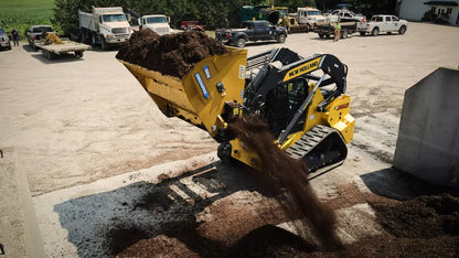 HLA Attachments Side Discharge Straw/Lime Bucket Less Mount |  Width  60", 72", 84", and 96" | For Skid Steer