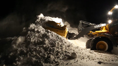 HLA Attachments | 3500 Series Snow Pusher | Edge Flex, Rubber & Steel Edge | 7 ft To 12 ft Widths | Horsepower 30 To 80 HP | For Tractors