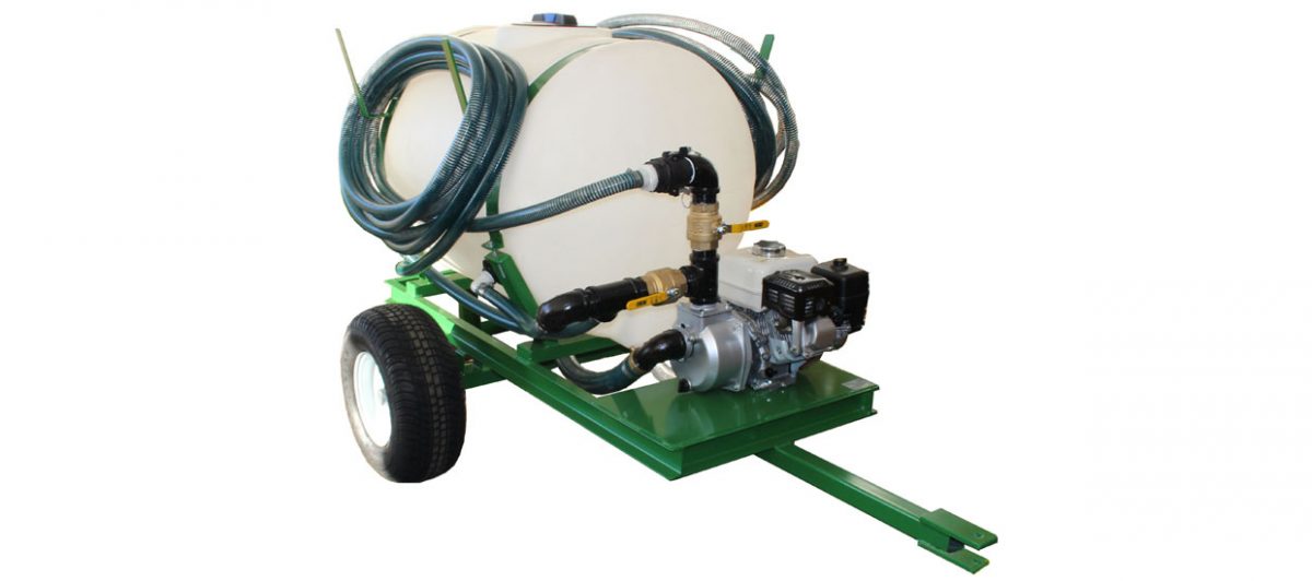 Turbo Turf Hydroseeder | HS-150-P (Pull Type) | Width 49” | Capacity 150-Gallon | Engine Horsepower 6.5 HP | For Golf Courses & Lawn Renovation