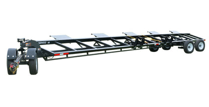Demco | All Wheel Steer Header Transport Trailer | Model HT38AWS, HT42AWS, HT48AWS | Lengths 38' To 48' | GVW 14,000 To 16,000 lbs | Horsepower 400 To 500 HP | For Tractor