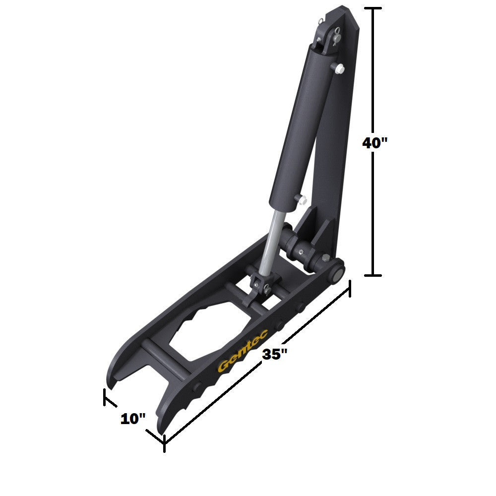 Gentec Equipment Hydraulic Weld-On Thumb | Model HT1035 | Size 10" x 35" | Machine Size 5-11 Tons | For Excavators