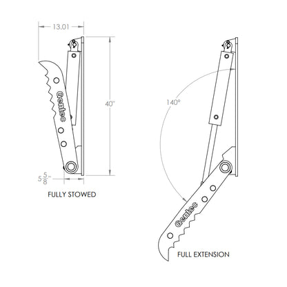 Gentec Equipment Hydraulic Weld-On Thumb | Model HT1035 | Size 10" x 35" | Machine Size 5-11 Tons | For Excavators
