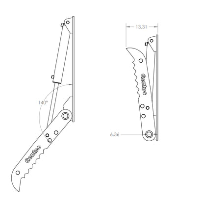 Gentec Equipment Hydraulic Weld-On Thumb | Model HT1440 | Size 14"x40" | Machine Size 6.5-9.5 Tons | For Excavators