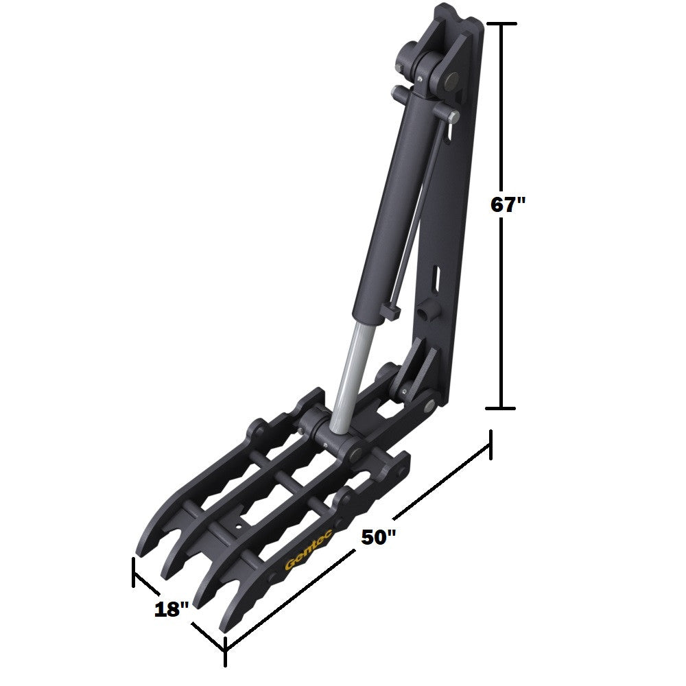 Gentec Equipment Hydraulic Weld-On Thumb | Model HT1850 | Size 18"x50" | Machine Size 12-19.5 Tons | For Excavators