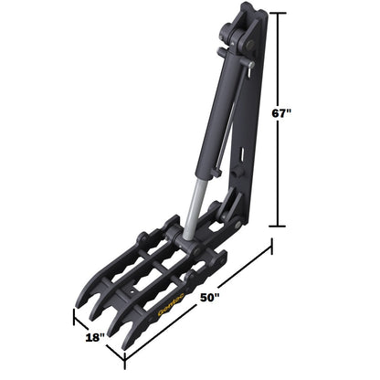 Gentec Equipment Hydraulic Weld-On Thumb | Model HT1850 | Size 18"x50" | Machine Size 12-19.5 Tons | For Excavators