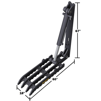 Gentec Equipment Hydraulic Weld-On Thumb | Model HT1860 | Width 18" | Machine Size 12-19.5 Tons | For Excavators