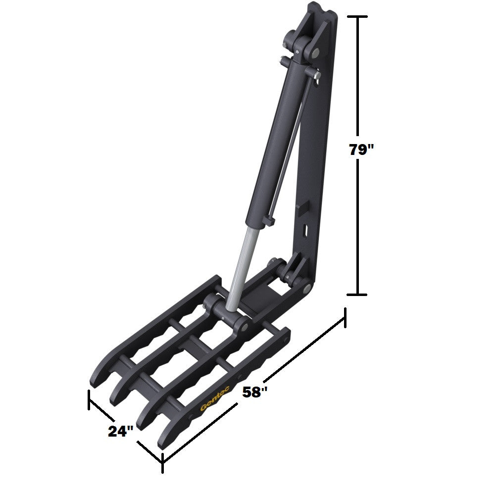 Gentec Equipment Hydraulic Weld-On Thumb | Model HT2458 | Size 24"x58" | Machine Size 20-27 Tons | For Excavators