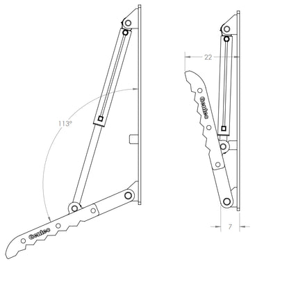 Gentec Equipment Hydraulic Weld-On Thumb | Model HT2458 | Size 24"x58" | Machine Size 20-27 Tons | For Excavators