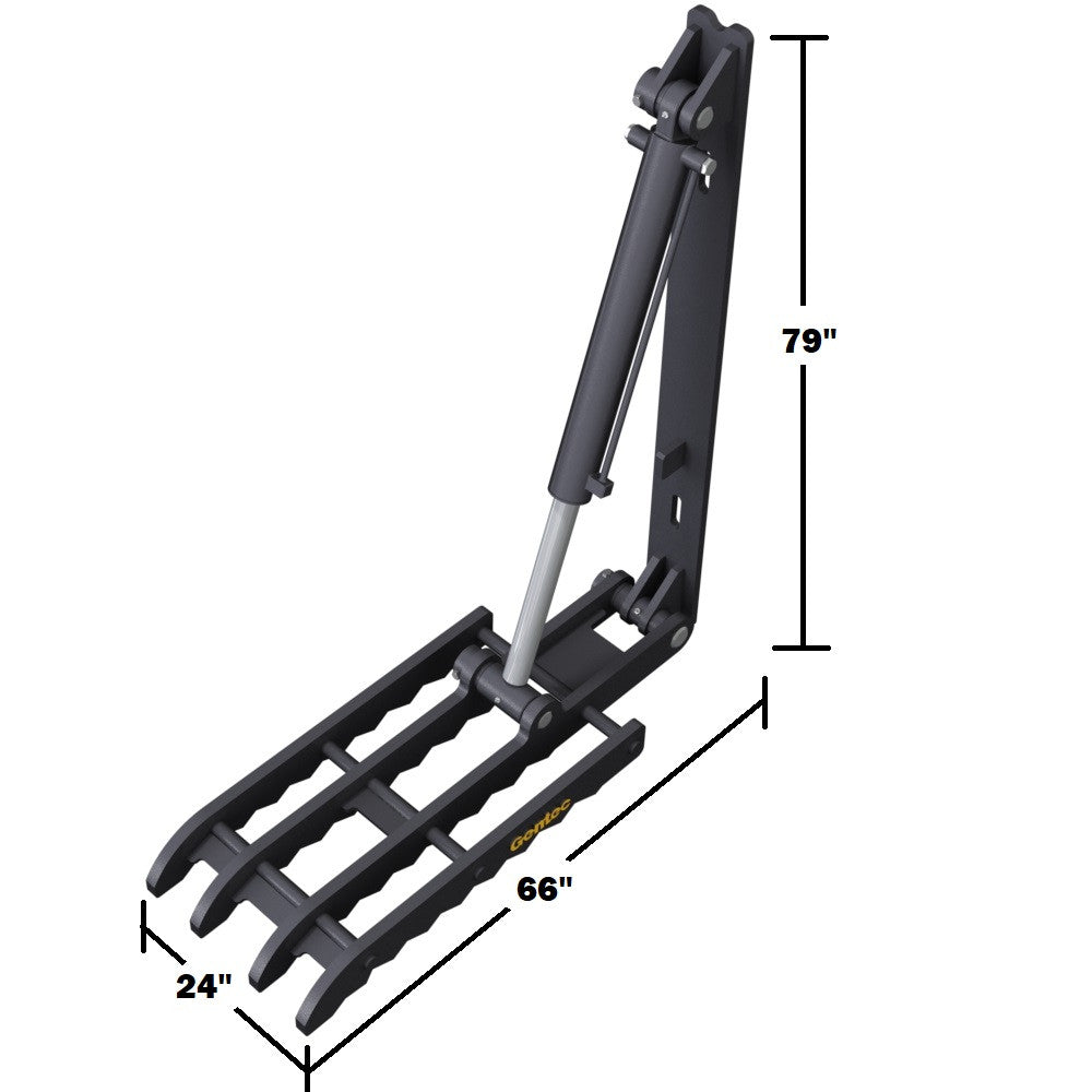 Gentec Equipment Hydraulic Weld-On Thumb | Model HT2466 | Size 24"x66" | Machine Size 20-27 Ton | For Excavators