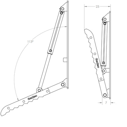 Gentec Equipment Hydraulic Weld-On Thumb | Model HT2466 | Size 24"x66" | Machine Size 20-27 Ton | For Excavators