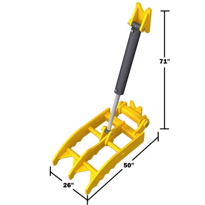 Gentec Equipment Hydraulic Weld-On Thumb | Model HT2650 | Size 26" x 50" | Machine Size 10-19.5 Tons | For Excavators