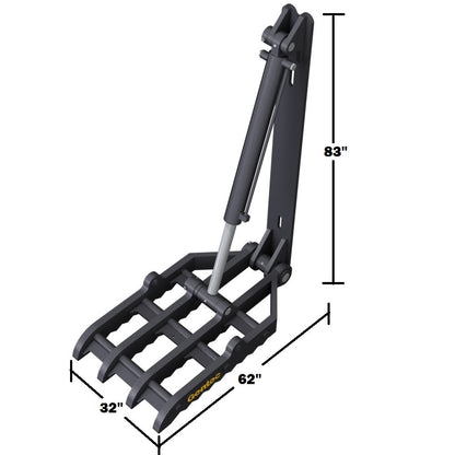 Gentec Equipment Hydraulic Weld-On Thumb | Model HT3262 | Size 32"x62" | Machine Size 25-50 Tons | For Excavators