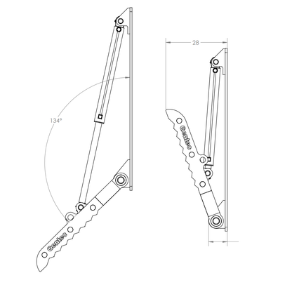 Gentec Equipment Hydraulic Weld-On Thumb | Model HT3262 | Size 32"x62" | Machine Size 25-50 Tons | For Excavators