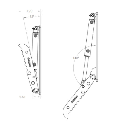 Gentec Equipment Hydraulic Weld-On Thumb | Model HT618 | Size 6"x18" | Machine Size 1.5-3.9 Tons | For Excavators