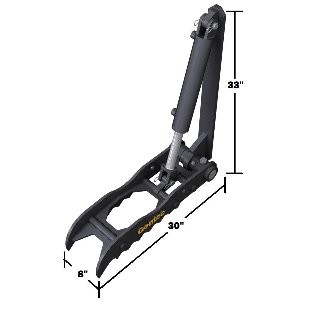Gentec Equipment Hydraulic Weld-On Excavator Thumb | Model HT830 | Size 8"x30" | Machine Size 1.5-5.9 Tons | For Excavators