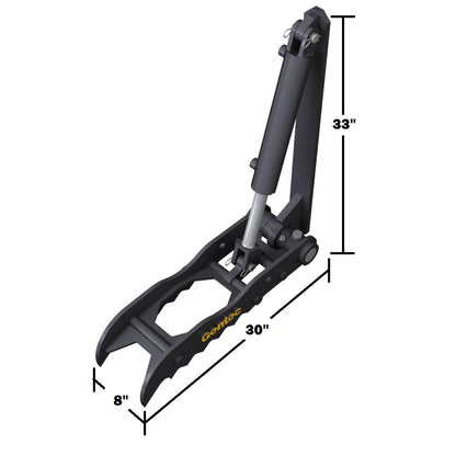 Gentec Equipment Hydraulic Weld-On Excavator Thumb | Model HT830 | Size 8"x30" | Machine Size 1.5-5.9 Tons | For Excavators