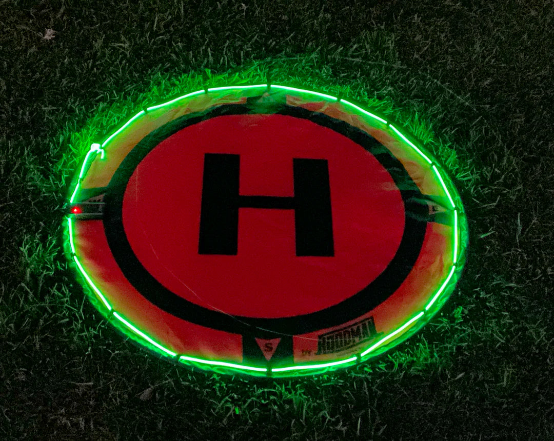 Hoodman Weighted UAV Drone Landing Pad Line | Model HDLP3, HDLP5, HDLP8 | Diameter 3' To 8' | Stable, Portable, Durable For Drones