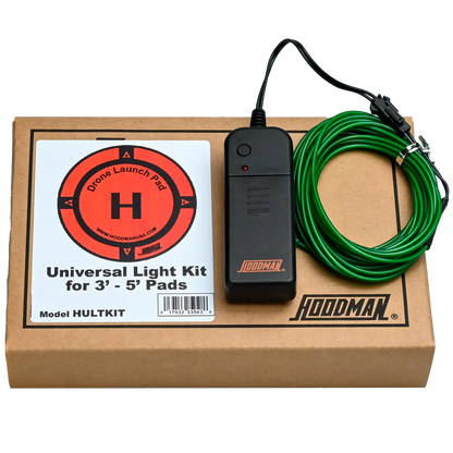 Hoodman Weighted UAV Drone Landing Pad Line | Model HDLP3, HDLP5, HDLP8 | Diameter 3' To 8' | Stable, Portable, Durable For Drones
