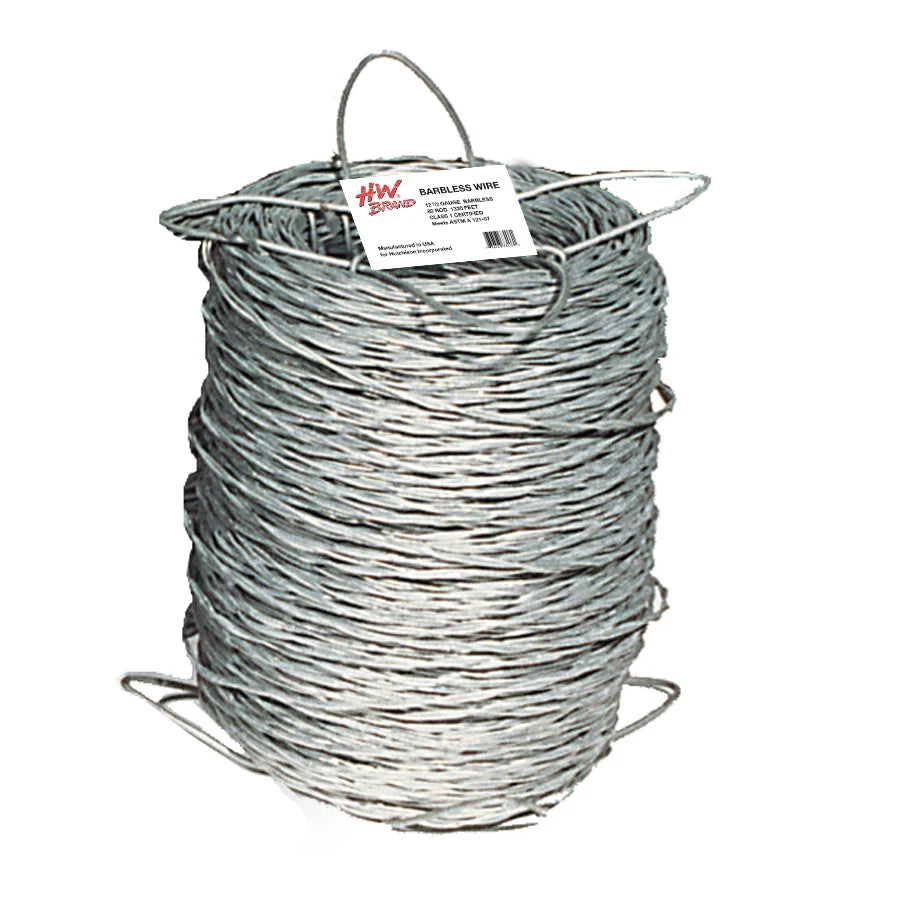 Hutchison HW Commercial Barbless Wire | 12.5 GA | 1320 ft Reel | For Fencing