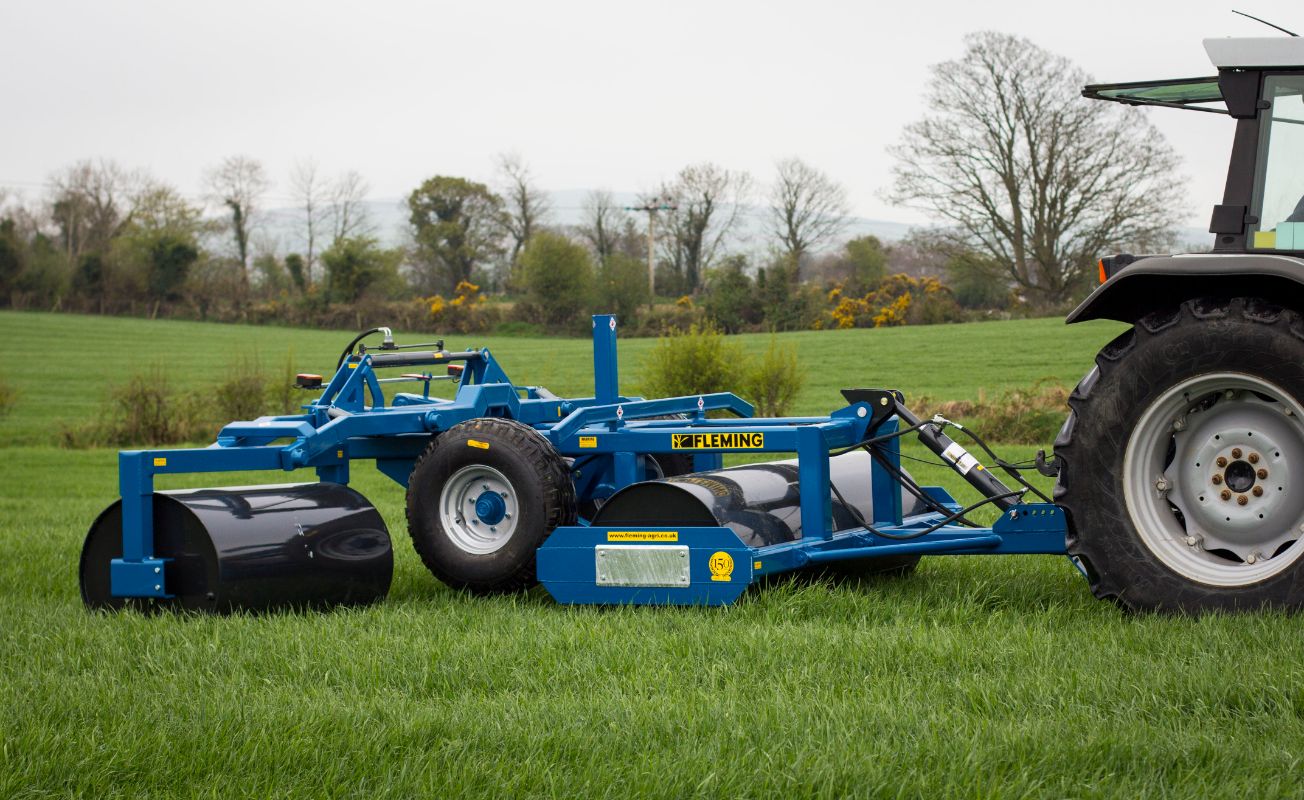 Fleming Hydraulic Folding Roller | 18' Rolling Width | 100-110 HP | For Tractors