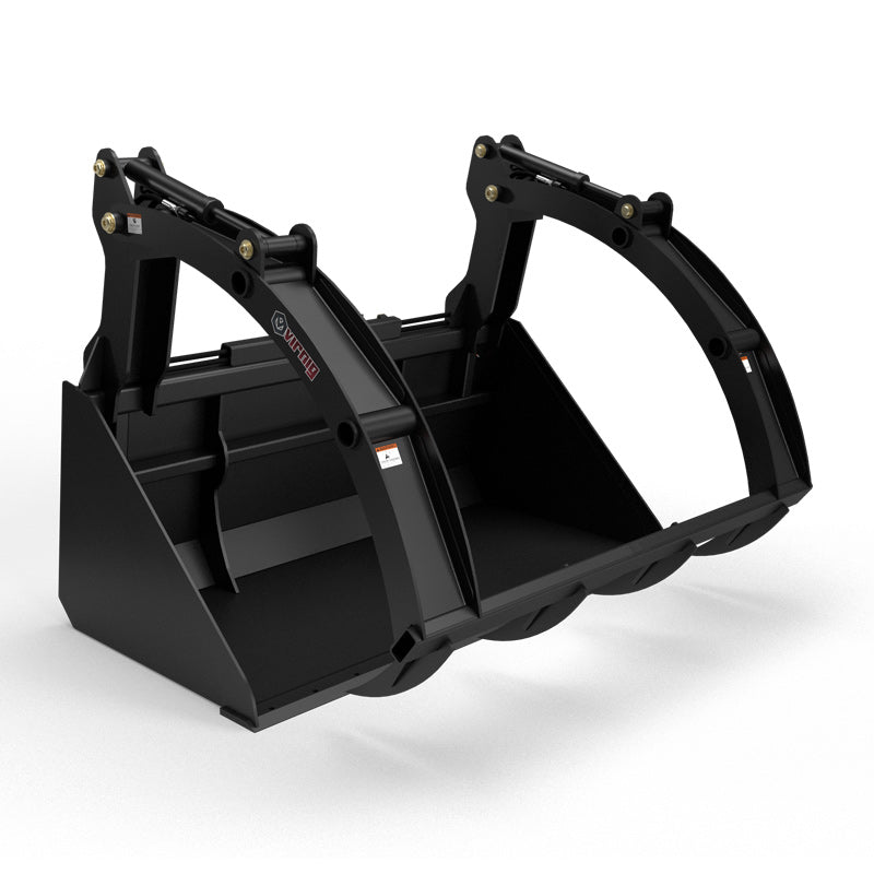 Virnig Hay Bucket Grapple | Model HBG72 & HBG84 | Width 73.5" & 85.5" | Hydraulic Flow 15 To 25 GPM | For Skid Steer
