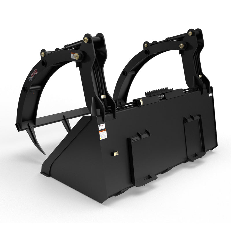 Virnig Hay Bucket Grapple | Model HBG72 & HBG84 | Width 73.5" & 85.5" | Hydraulic Flow 15 To 25 GPM | For Skid Steer