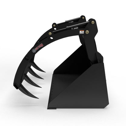 Virnig Hay Bucket Grapple | Model HBG72 & HBG84 | Width 73.5" & 85.5" | Hydraulic Flow 15 To 25 GPM | For Skid Steer