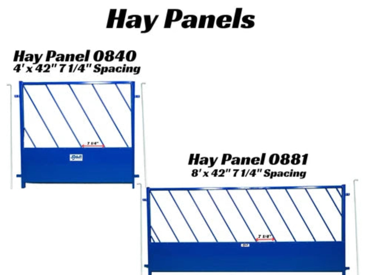 Sydell Hay Panel with Slant Openings | #0880T & #0840T | Height 42" | For Sheep & Goat Feeding Panel