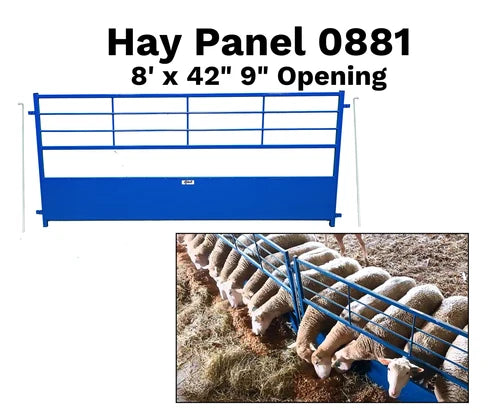 Sydell Horned Stock-Friendly Hay Panel | #0881T & #0841T | Width 42" | 8' & 4' | For Sheep & Goats