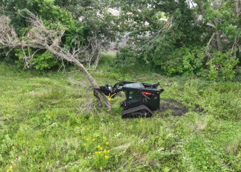 Erskine Heavy-Duty Tree Puller | 950 lbs Weight | Factory Installed Couplers | For Skid Steer