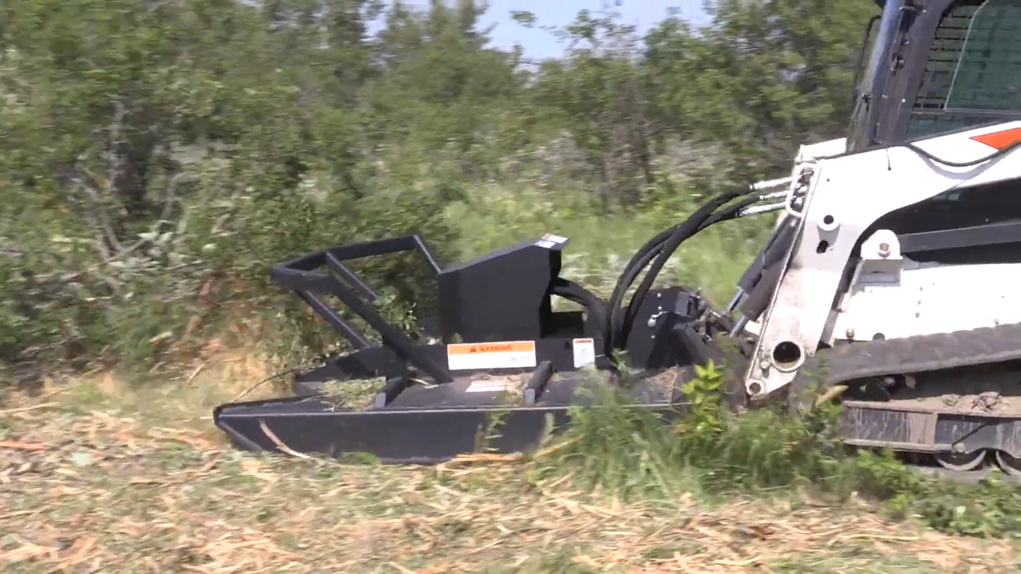 Erskine Heavy Duty Direct-Drive Brush Mower | Cutting Width 72" inches | Hydraulic Flow Rate 18-30 GPM | For Skid Steers