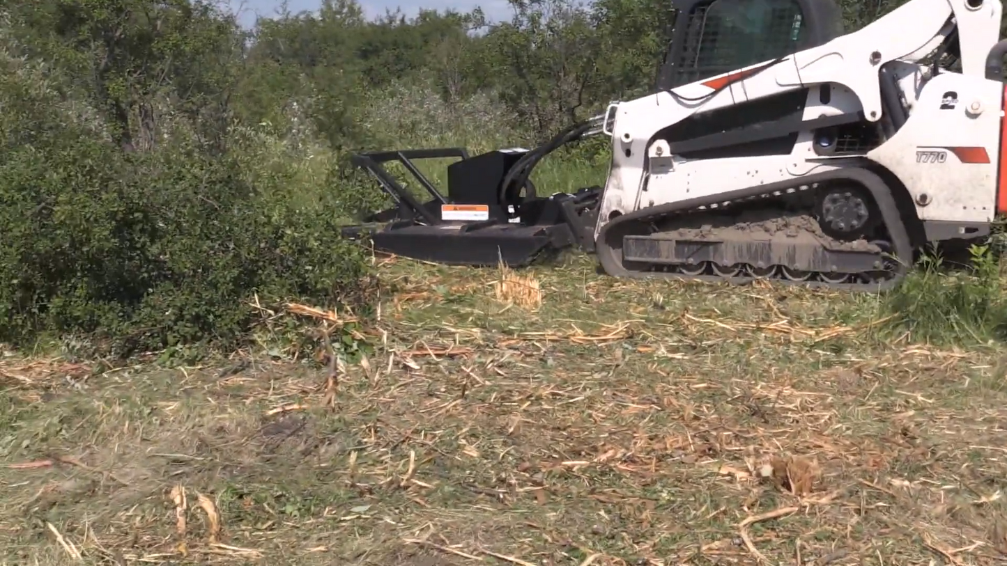 Erskine Heavy Duty Direct-Drive Brush Mower | Cutting Width 72" inches | Hydraulic Flow Rate 18-30 GPM | For Skid Steers