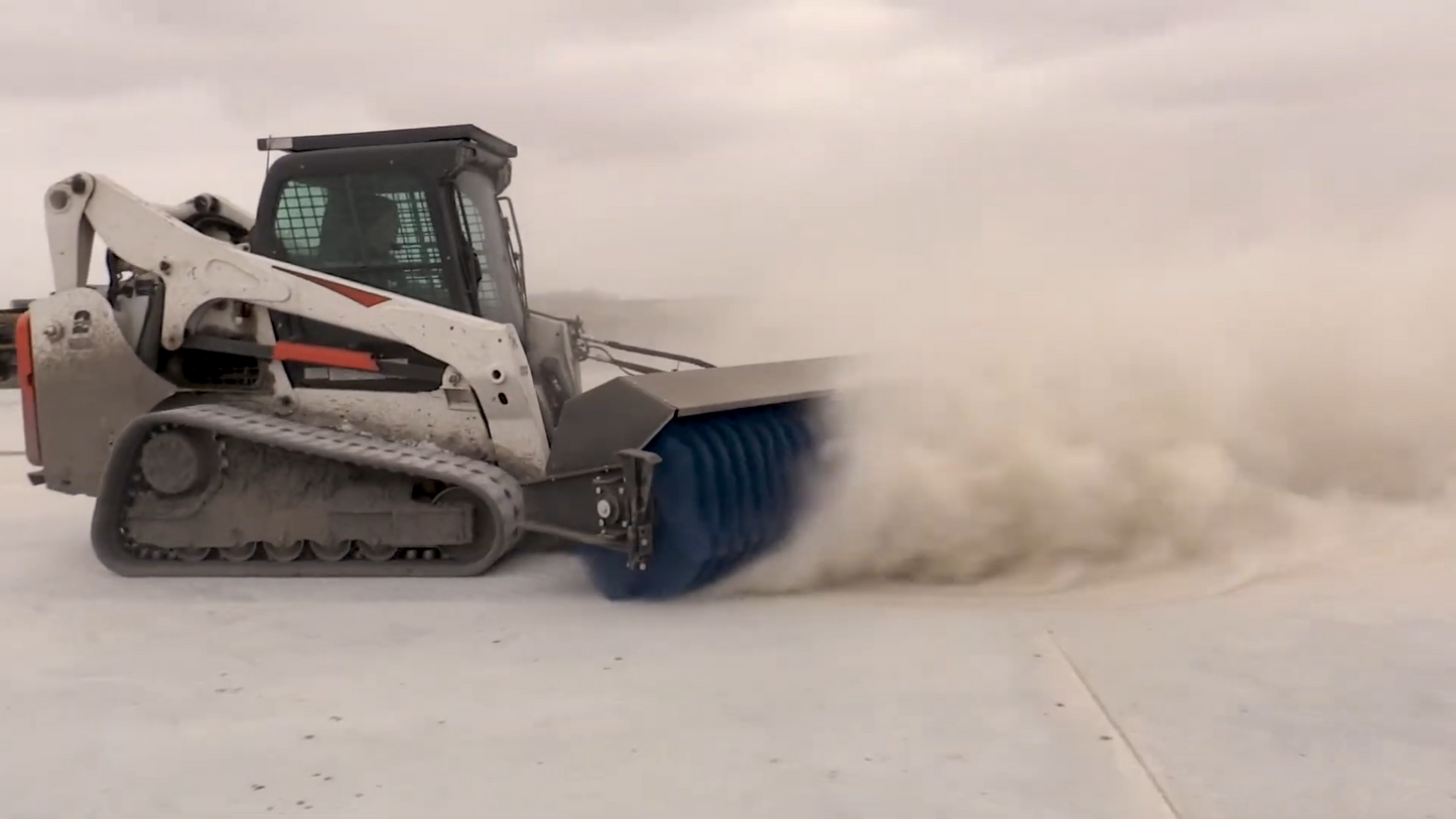 Erskine Heavy Duty Power Angle Broom | 72", 84" & 96" Width | Flow Range 13-24 GPM | For Skid Steer