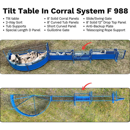 Sydell Tilt Table For Sheep & Goats | #0930 | Width 61" | For 100+ lb Livestock Hoof Trimming