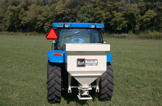 HERD Broadcast Seeder & Spreader | Model 1200C-3Pt | Spread Width 40' | Hopper Capacity 16 Bushels | Horsepower 45-55 HP | For Tractors