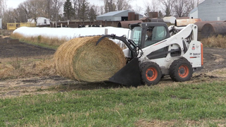 CID Hay Bale Grapple Bucket Attachment | Width 72", 84" & 96" | 15–20 GPM | For Skid Steers