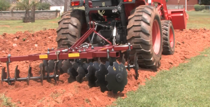A & B EagleLine Equipment | 3-Point Clevis Hitch Disc Harrow W/ 22" All Plain Blades | Model CHH-PL Series | Width 8'2" To 11'4" | Horsepower 45 To 65 HP | For Tractor