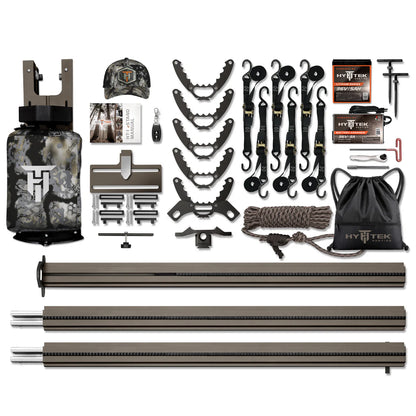 HYTEK Base Hunter Model | 15ft Aluminum eStand Lift | 36V Wireless Battery System | Realtree Timber & Kryptek® Obskura™ Skyfall Cover