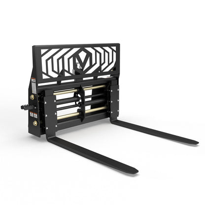 Virnig Hydraulic Adjust Pallet Fork | Models PFHA48 & PFHA60 | Widths 48" & 60" | Hydraulic Flow 15 To 25 GPM | For Skid Steer