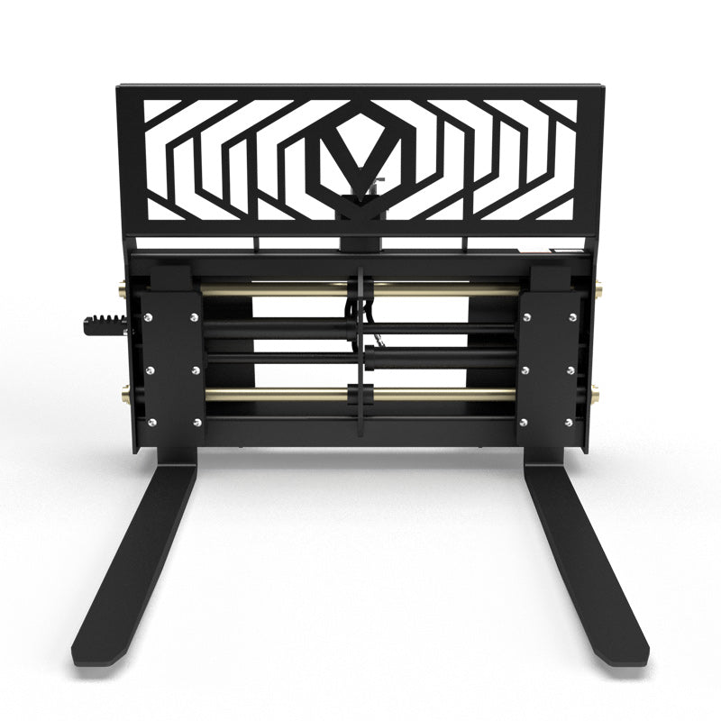 Virnig Hydraulic Adjust Pallet Fork | Models PFHA48 & PFHA60 | Widths 48" & 60" | Hydraulic Flow 15 To 25 GPM | For Skid Steer